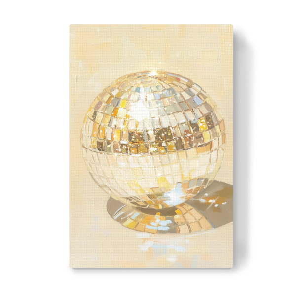 Leinwandbild "Discokugel aus Weißgold" artboxONE - Geometrie,Fashion,Festivals