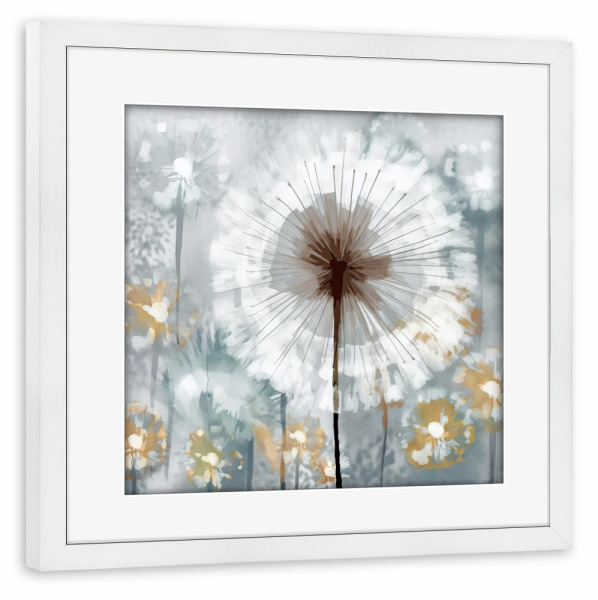 Poster mit Rahmen weiß "Dandelion Metropolis" artboxONE - Natur,Floral,Für Mama