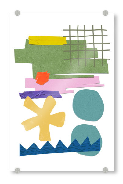 Acrylglasbild "Vibrant composition collage" artboxONE - Abstrakt,Geometrie