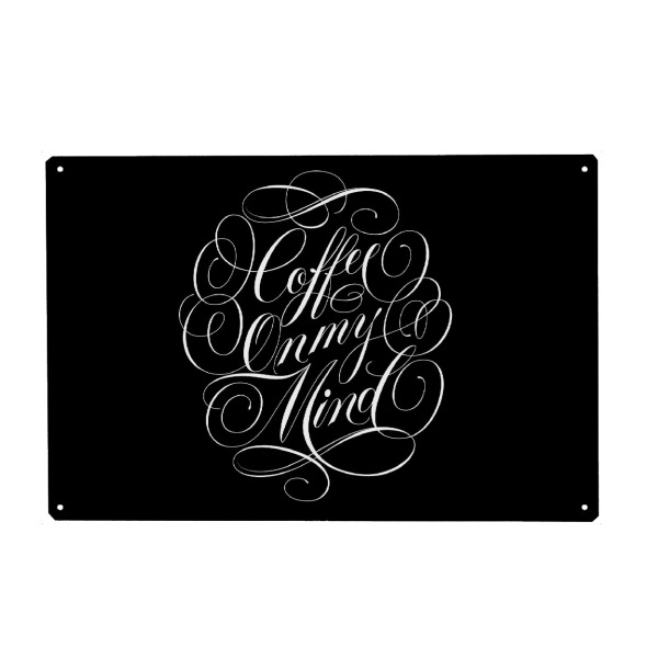 Holzbild "Kaffee-Liebhaber" artboxONE - Typografie,Essen & Trinken,Lustig