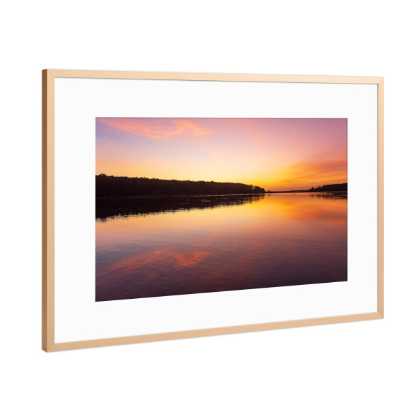 Poster mit Rahmen Kupfer "Sonnenaufgang und Leistener Lanke" artboxONE - Natur,Reise