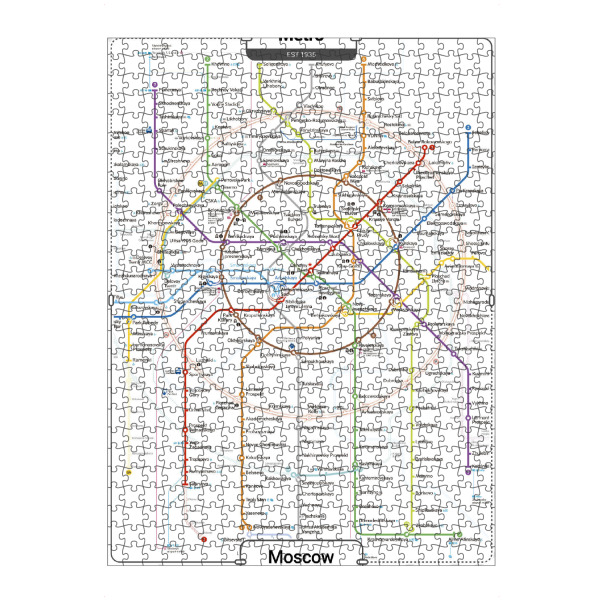 Puzzle Ravensburger "U-Bahn - Moskau" artboxONE - Städte,Architektur,Kartografie