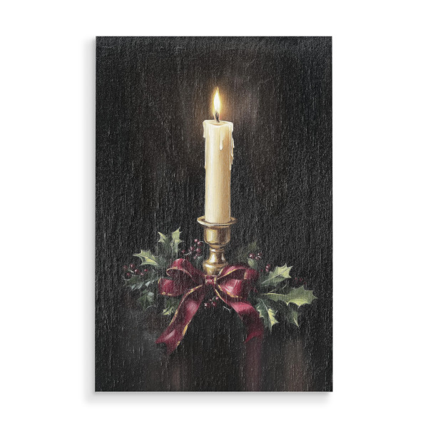 Holzbild "Weihnachtskerze" artboxONE - Natur,Weihnachten,Festivals