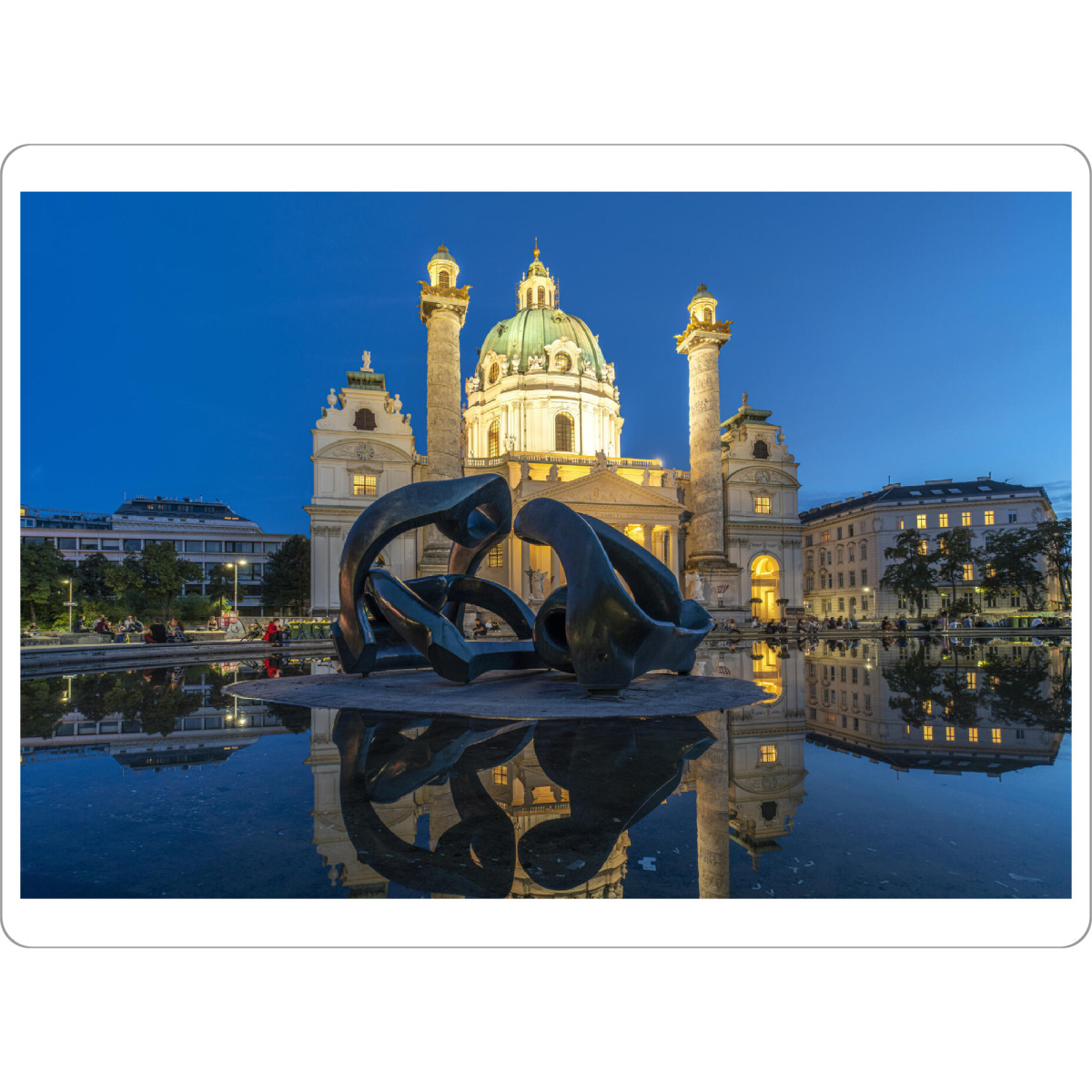 Tischset "Karlskirche Wien" artboxONE - Städte / Wien - Karlskirche,Wien,österreich,Nacht,Hill arches - Bild karlskirche