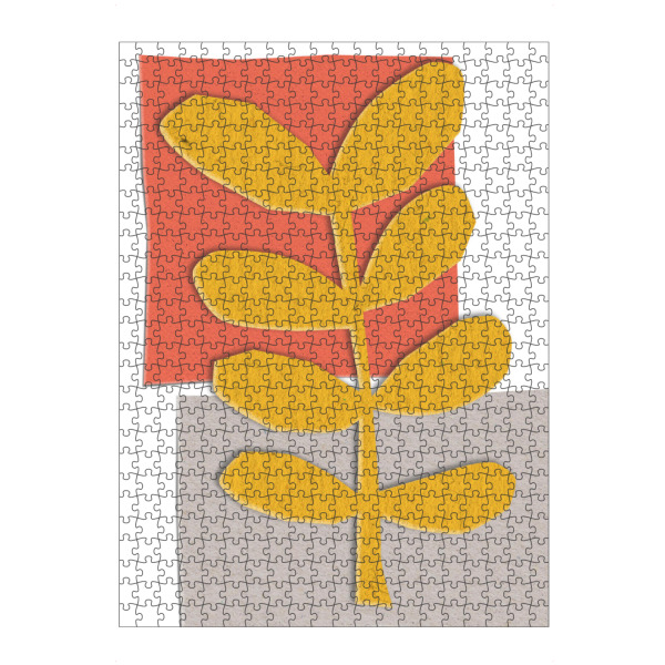 Puzzle Ravensburger "Yellow paper cutout of a plant" artboxONE - Floral,Abstrakt