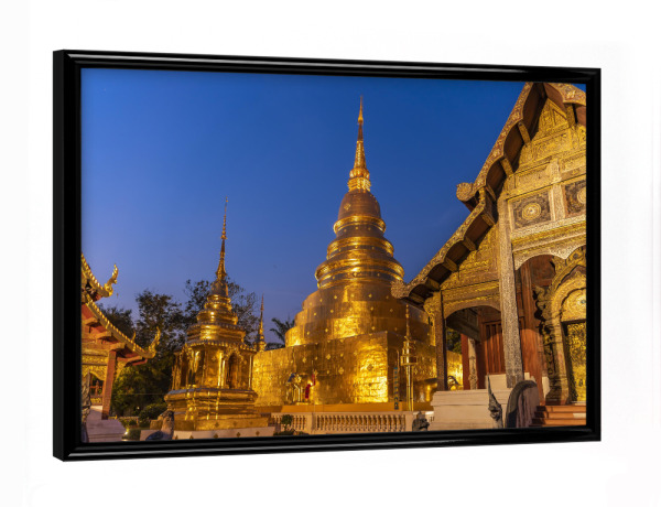 Poster mit schwarzem Rahmen "Tempel in Chiang Mai" artboxONE - Architektur,Reise / Asien