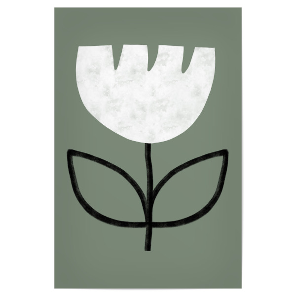 Poster 30x20 cm "Tulpe auf Grün" artboxONE - Natur,Floral,Abstrakt