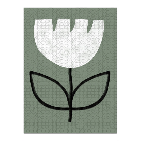 Puzzle Ravensburger "Tulpe auf Grün" artboxONE - Natur,Floral,Abstrakt