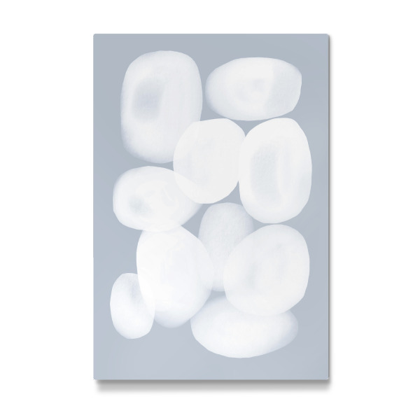 Galerie-Print "Blau-weiße Blasen" 75x50 cm artboxONE