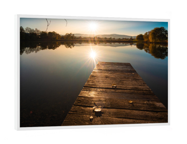 Poster mit weißem Rahmen "Sonnenuntergang im Harz" artboxONE - Natur,Reise