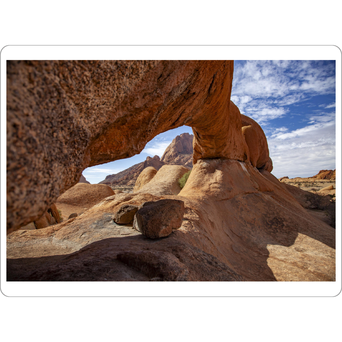 Tischset "Spitzkoppe Namibia" artboxONE - Reise / Afrika - Spitzkoppe,Namibia,Afrika,Felsbogen,Felsen,Landschaft,Felsbrücke - Bild spitzkoppe
