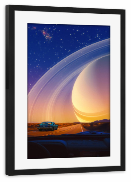 Poster mit Rahmen schwarz "Auf Distanz gehen" artboxONE - Natur,Reise,Automobile,Galaxy
