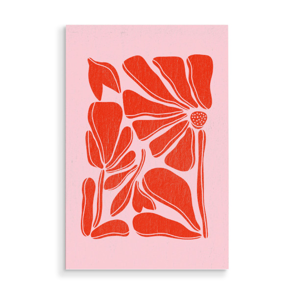 Holzbild "Wandgarten - Rosarot" artboxONE - Natur,Floral,Abstrakt