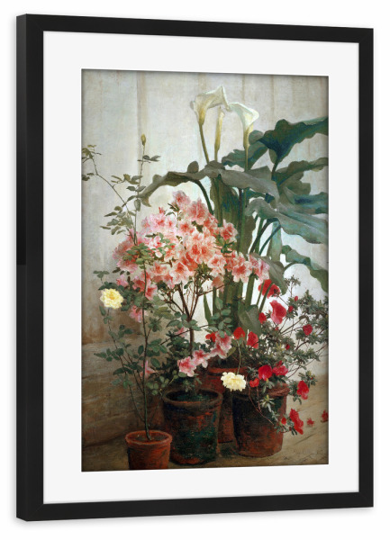Poster mit Rahmen schwarz "Seite eines Gewächshauses" artboxONE - Floral - Blumen,Floral