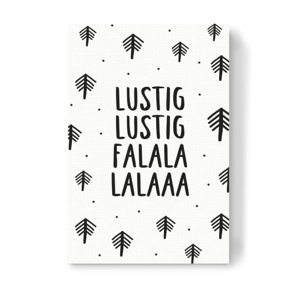 Leinwandbild "Lustig lustig" artboxONE - Typografie,Weihnachten,Lustig