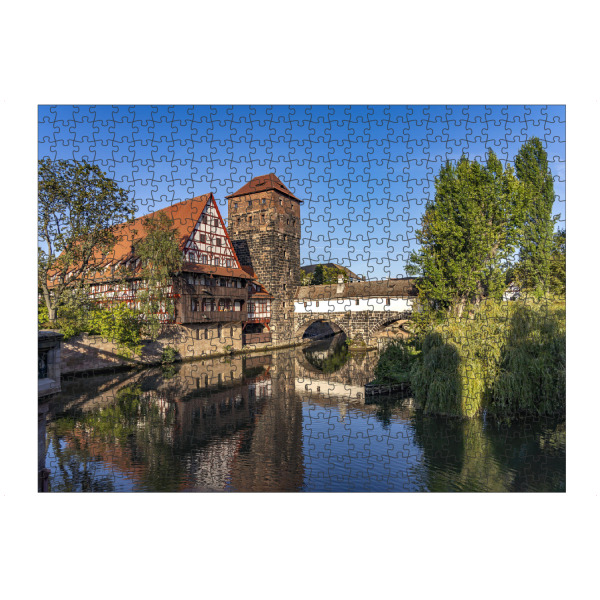 Puzzle Ravensburger "Nürnberg" artboxONE - Städte - Pegnitz,Nürnberg,Bayern,Weinstadel,Wasserturm - Bild pegnitz