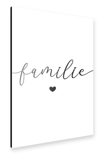 Alu-Dibond "Familie in Schreibschrift" 75x50 cm artboxONE