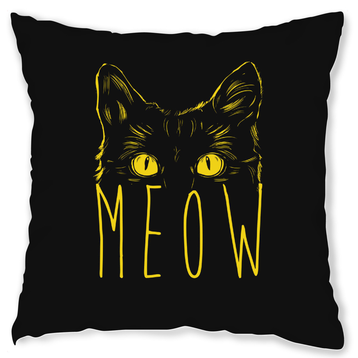 Design-Kissen "Miau-Katze-Zeichnung" artboxONE - Tiere - Katze,Kitty,Humor,Minimal,Tiere,Haustier