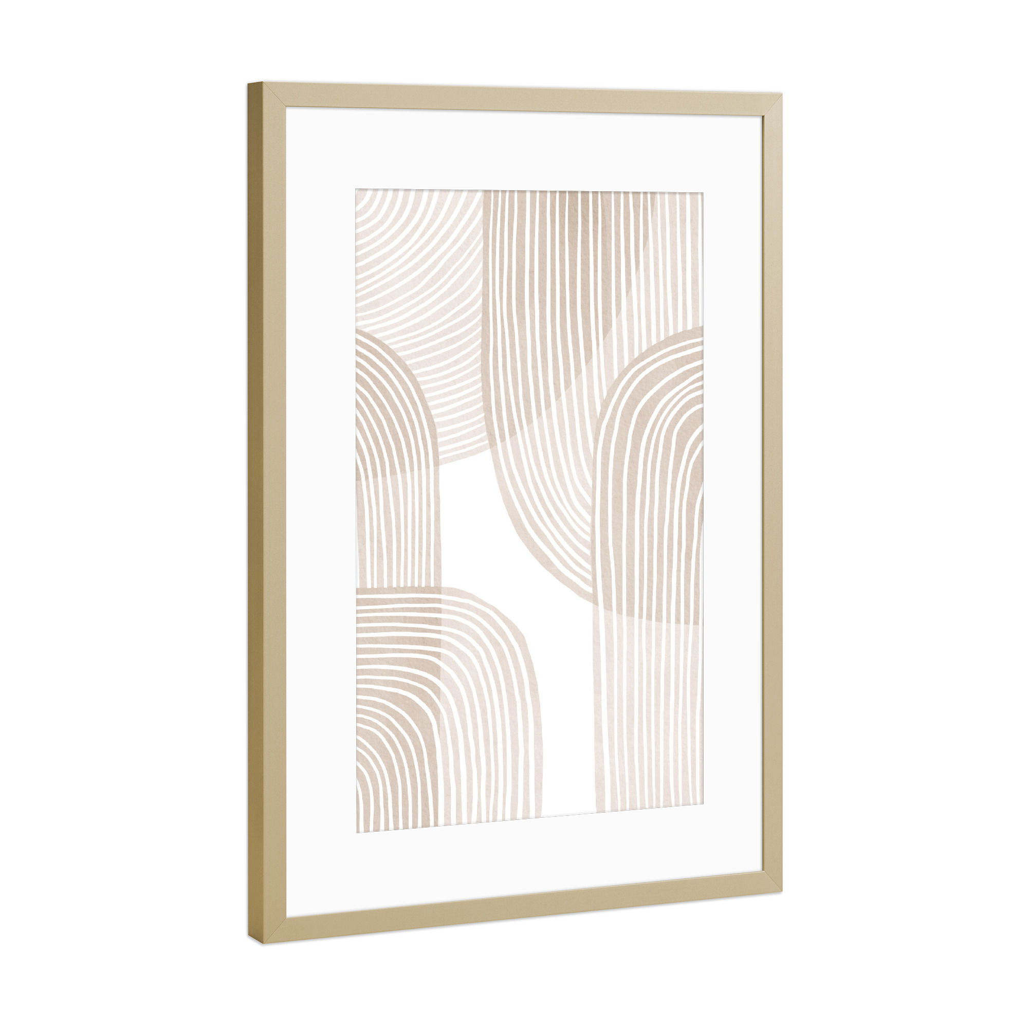 Poster mit Rahmen Gold "Komposition minimalistisch" artboxONE - Abstrakt,Geometrie