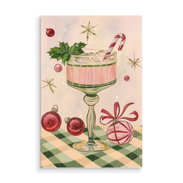 Holzbild "Weihnachtscocktailgetränk" artboxONE - Essen & Trinken,Weihnachten,Essen & Trinken / Alkohol,Festivals