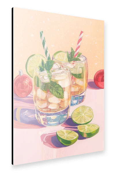Alu-Dibond "Limettencocktail" 75x50 cm artboxONE