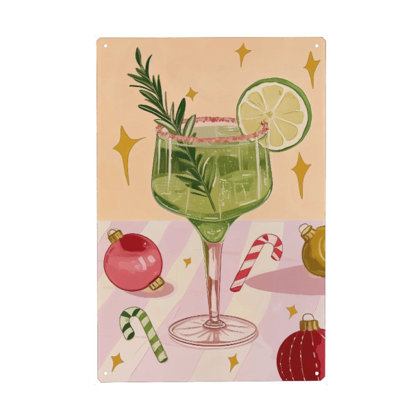 Metall Poster "Festival-Cocktailgetränk" artboxONE - Essen & Trinken,Fashion,Weihnachten,Essen & Trinken / Alkohol