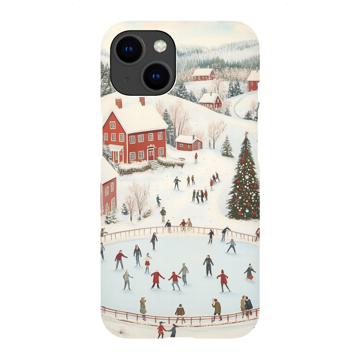 iPhone "Eislaufen in der Weihnachtsstadt" Premium-Case Handyhülle artboxONE