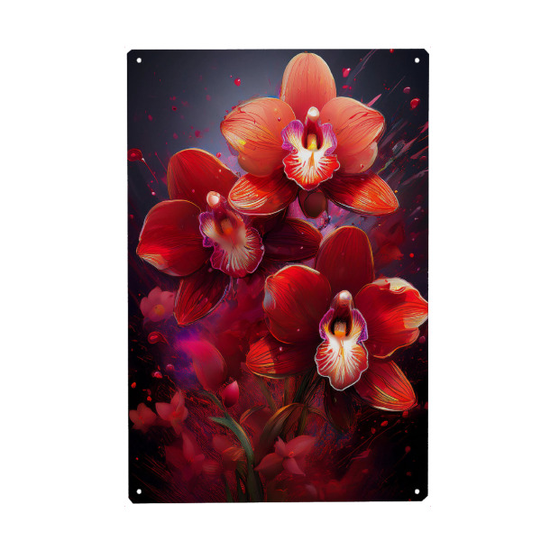 Holzbild "Wilde Orchideen" artboxONE - Floral