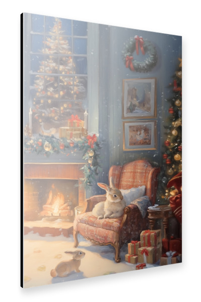 Alu-Dibond "Kaninchen im Wohnzimmer" 30x20 cm artboxONE