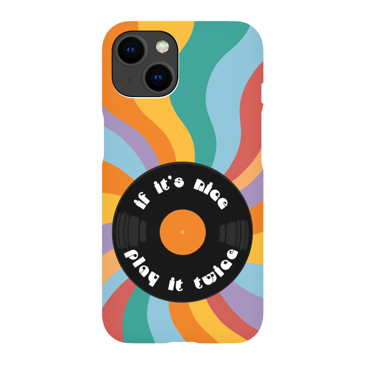 iPhone "Schallplatte LP - Twice - farbig" Premium-Case Handyhülle artboxONE