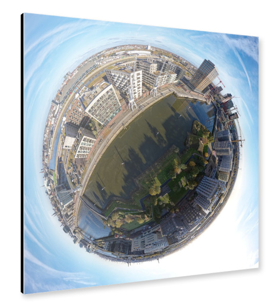 Alu-Dibond "Versmannkai Hafencity Hamburg, 50m" 30x30 cm artboxONE