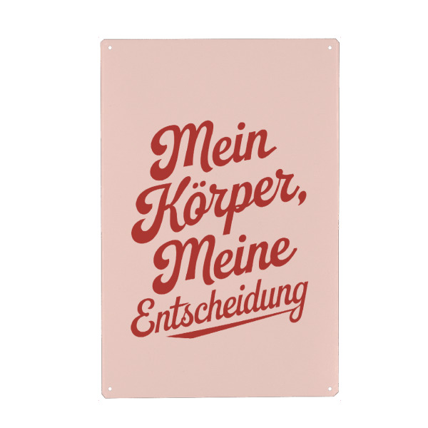 Holzbild "Mein Körper, meine Entscheidung" artboxONE - Typografie,Abstrakt - Frauen,Frauentag,Kalligraphie,Typografie,Frauenpower,Frauenförderung