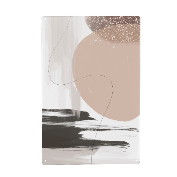 Metall Poster "Abstrakte Kunstfarbe" artboxONE - Abstrakt - Abstrakt,Abstrakte kunst,Komposition,Strichzeichnungen,Minimal,Minimalistisch