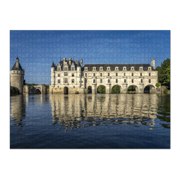 Puzzle Ravensburger "Schloss Chenonceau" artboxONE - Architektur - Schloss chenonceau,Loiretal,Loire,Schloss,Chenonceaux,Frankreich