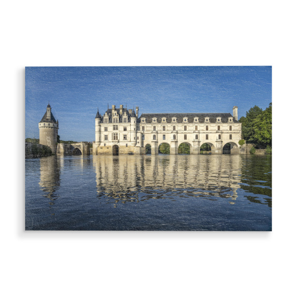 Holzbild "Schloss Chenonceau" artboxONE - Architektur - Schloss chenonceau,Loiretal,Loire,Schloss,Chenonceaux,Frankreich