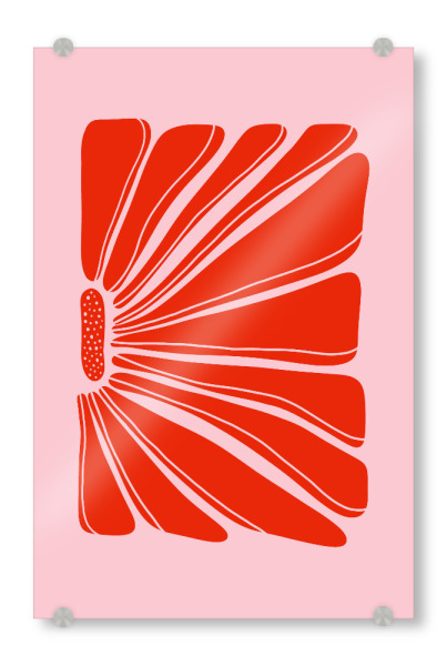Acrylglasbild "Blume - Rosarot" artboxONE - Natur,Floral,Abstrakt
