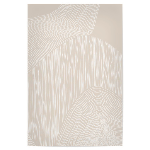 Weiß-beige Freihand-Linienkunst