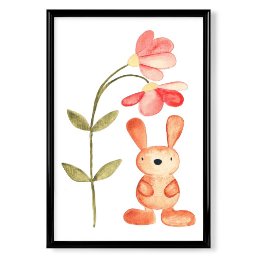 Little bunny with flower