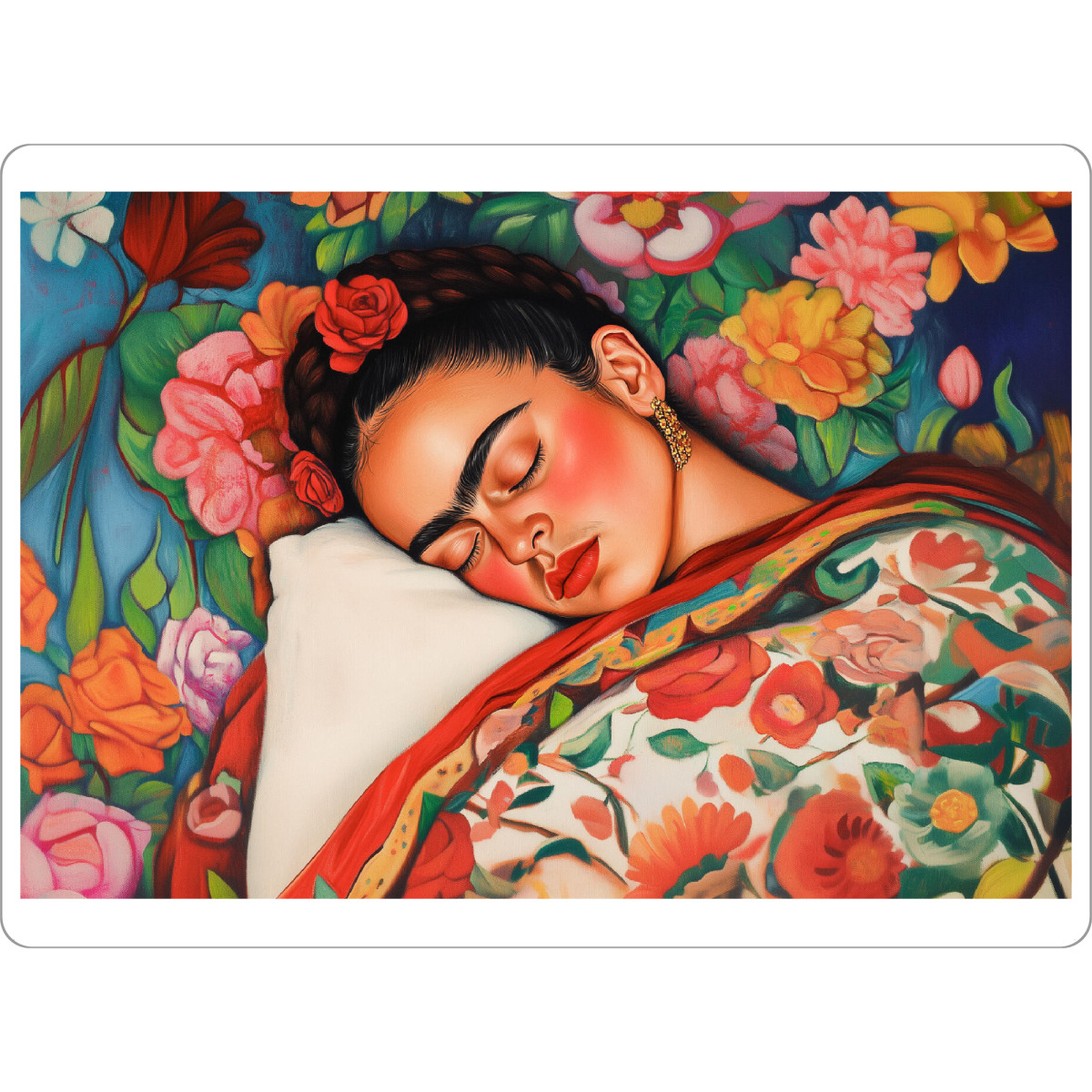 Tischset "Frida's Florale Träume" artboxONE - Floral,Menschen,Fashion
