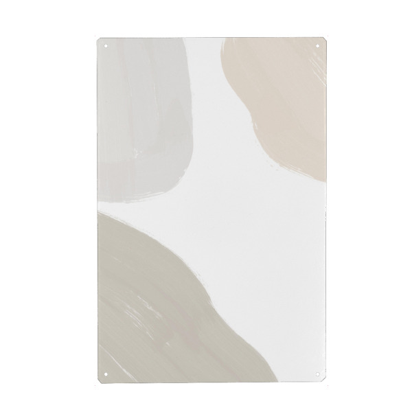Metall Poster "Komposition Beige Art" artboxONE - Abstrakt - Komposition,Kompositionsminimalismus,Abstrakt,Abstrakte kunst,Beige,Beigeweiß,Neutral