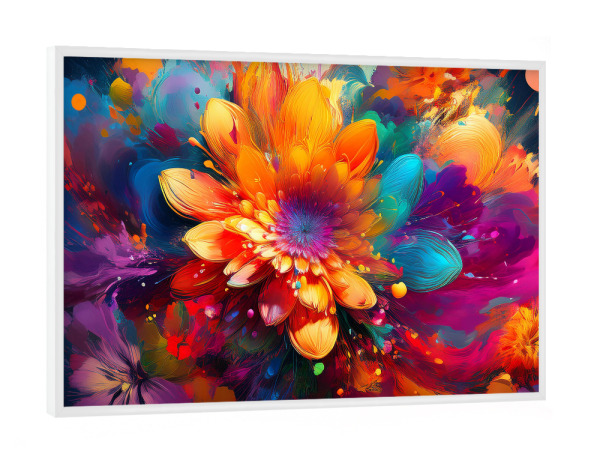 Poster mit weißem Rahmen "Überwältigende Blumen" artboxONE - Floral