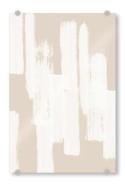 Acrylglasbild "Abstraktes Beige-Weiß" artboxONE - Abstrakt - Abstrakt,Abstrakte kunst,Minimalistisch,Wanddekoration,Strichzeichnungen
