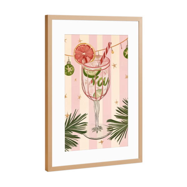 Poster mit Rahmen Kupfer "Festival-Cocktailkunst" artboxONE - Essen & Trinken,Weihnachten,Essen & Trinken / Alkohol,Festivals