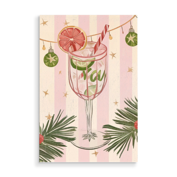 Holzbild "Festival-Cocktailkunst" artboxONE - Essen & Trinken,Weihnachten,Essen & Trinken / Alkohol,Festivals