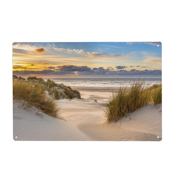 Holzbild "Strand bei Sonnenuntergang" artboxONE - Natur,Reise,Reise / Strand und Meer