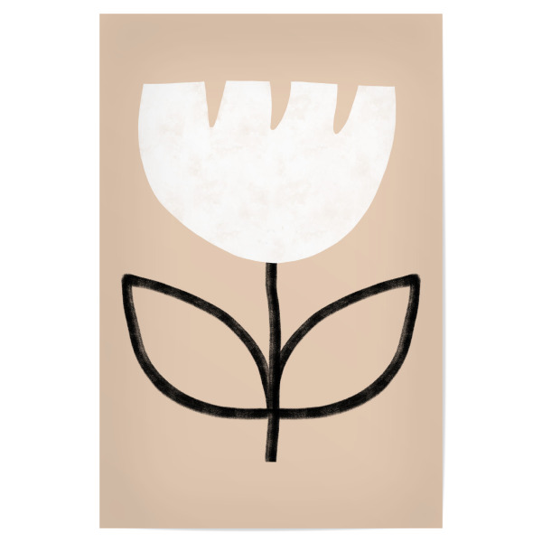 Poster 30x20 cm "Tulpe auf Beige" artboxONE - Natur,Floral,Abstrakt