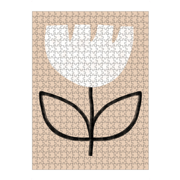 Puzzle Ravensburger "Tulpe auf Beige" artboxONE - Natur,Floral,Abstrakt