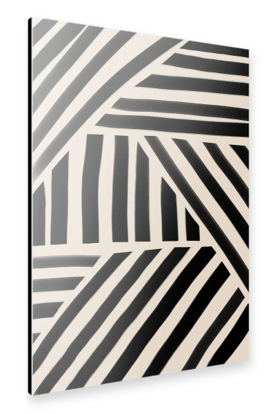 Alu-Dibond "Beige-schwarze Kunst" 75x50 cm artboxONE