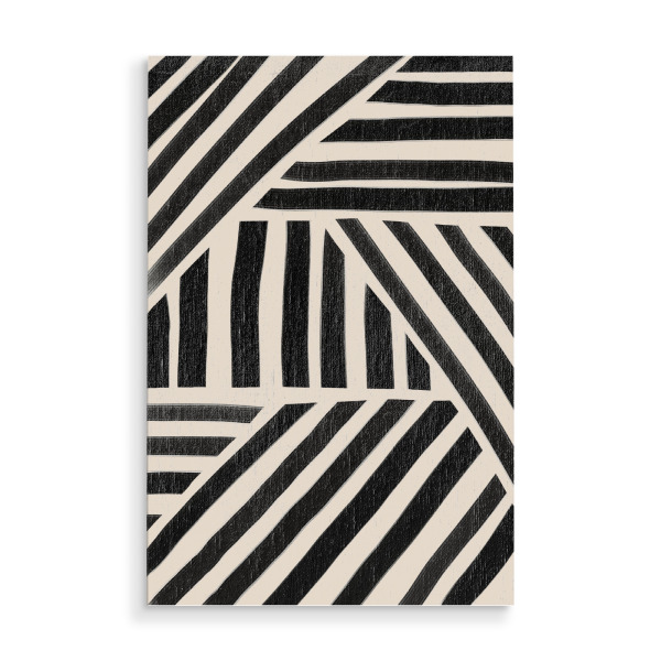 Holzbild "Beige-schwarze Kunst" artboxONE - Abstrakt,Geometrie - Beige schwarz,Strichzeichnungen,Abstrakt,Abstrakte kunst,Geometrie