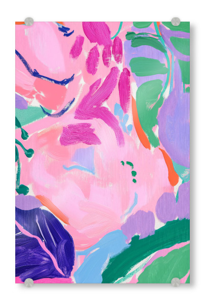 Acrylglasbild "Pastel Pinselstriche Poesie" artboxONE - Für Kinder,Abstrakt